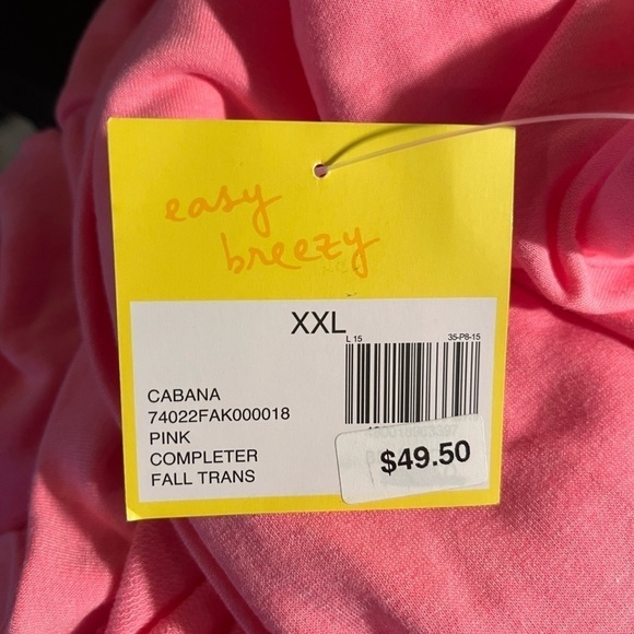 NWT Cabana by Crown & Ivy Open Front Rayon / Spandex Blend Cardigan with Pockets - Picture 4 of 5